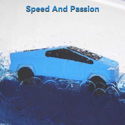 Unsinkable Cyber Pickup Truck Car Toy Model Desk Acrylic Paperweight Liquid Wave Decorations for Car Cruise Ship Toy in a Bottle Box Toys (Gold-S) in Kuwait