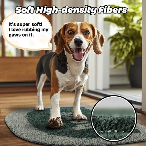Doormat for Muddy Dog Paws, Machine Washable Soft Microfiber, Non-Slip Welcome Rug Bed Mat for Dirty Dogs, Thick Washable Mat for Kitchen Bathroom Bedroom Entryway 31.5" L x 19.7" W in Saudi Arabia