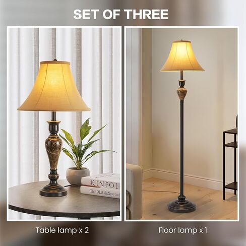 2 Pack Vintage Style Table Lamp, Buffet Table Lamp,Traditional Bedside Lamps, Tall Table Lamp Set of Two for Living Room, Bedroom in Saudi Arabia