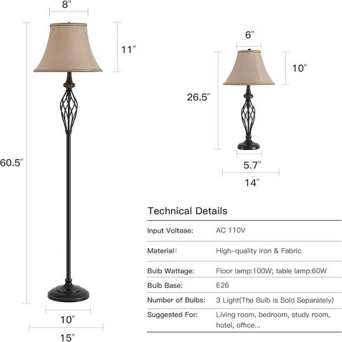 2 Pack Vintage Style Table Lamp, Buffet Table Lamp,Traditional Bedside Lamps, Tall Table Lamp Set of Two for Living Room, Bedroom in Saudi Arabia