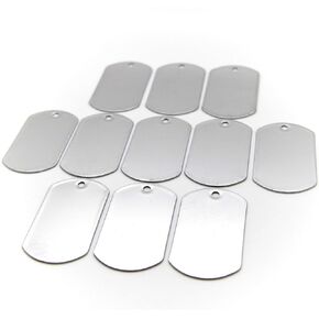 Killer’s Instinct Outdoors 100 Shiny Stainless Steel Military spec Dog Tags - BLANK