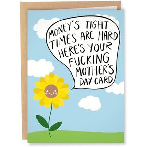 Sleazy Greetings Funny Christmas Card For Men Women | Offensive Rude Holiday Card | Naughty X-Mas Card For Him Her | Christmas Money's Tight Times Are Hard Card
