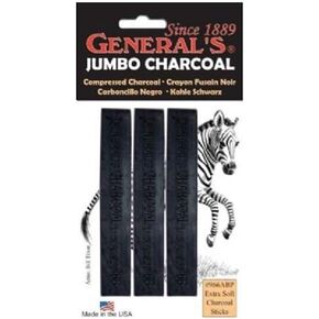 General Pencil's Jumbo Compressed Charcoal 6B Stick (966ABP)