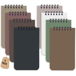 8 Pack Small Pocket Notebook Small 3x5 Spiral Notepads With Lined Pages, Small Top Spiral Notebook Little Mini Memo Steno Note Pads for Outdoor Home Office College School