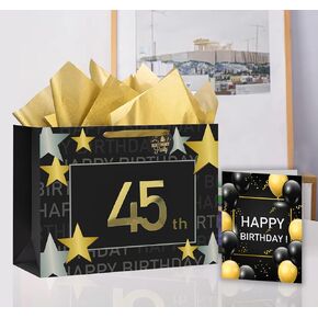 Yitla 70th Birthday Gift Bag Gift Bags with Card and Tissue Paper,70th Birthday Gifts Gift Bags Large Gifts for 70 year Men Women (55)
