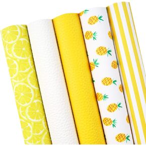 David accessories 6 Pcs 7.7"x12.9" (20 cm x 33 cm) Lychee Pattern Plant Cactus Printed Faux Leather Fabric Sheets Include 2 Kinds of Leather Fabric for DIY Bows Earrings Making Crafts (Cactus)