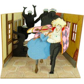 Sankei MP07-32 Studio Ghibli Mini Howl's Moving Castle Escape Howl and Sophie Non-Scale Paper Craft