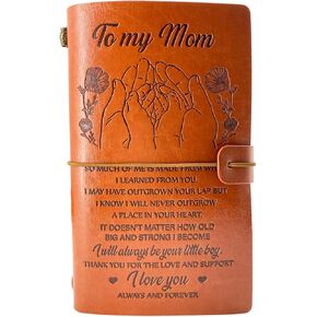 Mom Gifts, Mothers Day Gifts from Son, Christmas Gifts for Mom from Son, 40th 50th Birthday Gifts for Mom, Mom Gifts for Christmas, Mothers Day Presents for Mom, Leather Journal Mom Birthday Gifts