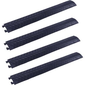 2 Pack Heavy Duty 40 inch Rubber Drop Over Cable Cover Floor Cord Cover Hose Protector Ramp for Home Office Warehouse (Large-2 Piece)