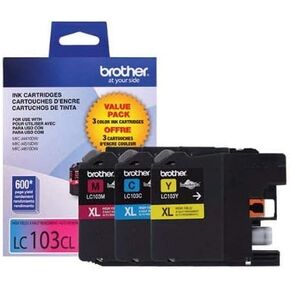 Brother Genuine High-Yield Ink Cartridges LC1033PKS XL Series Color, 2 Count (Cyan, magenta, yellow)
