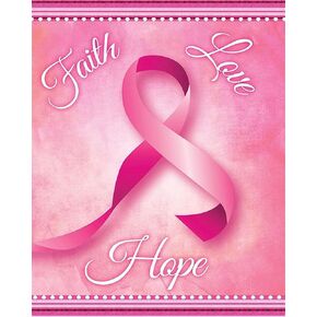 Muyankissu 5D Diamond Art Faith Love Hope Full Drill by Number Kits, Breast Cancer Awareness DIY Craft Paint with Diamonds Arts Embroidery Cross Stitch Decorations 12x16inch …