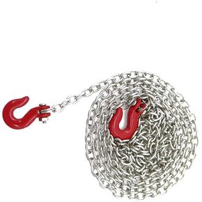Machined 1/10 Chain Trailer Winch Hook for RC Rock Climbing Crawler Axial SCX10 II AA10 CC01 Traxxas TRX-4 90046 90038 G Shape Accessories (Red)