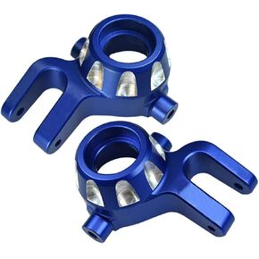 Aluminum Alloy Front Steering Knuckle Arms for Traxxas 1/8 4WD Sledge Monster Truck Replace 9537 2pcs - Blue