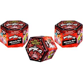 Miraculous Ladybug Miracle Box Kwami Surprise Series 3 Blind Box Mini Figure, Set of 3