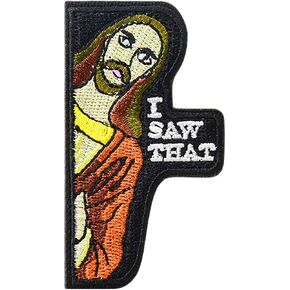 Funny I Saw That Patch - Embroidered Emblem Applique Meme Morale Patch with Hook and Loop Fastener for Tactical Backpacks Jeans Hats Jackets Clothing Bags Military Gear Repair Veteran Owned