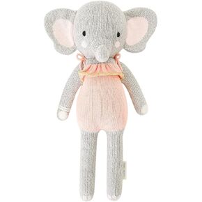 cuddle + kind Eloise The Elephant Regular 20" Hand-Knit Doll – 1 Doll = 10 Meals, Fair Trade, Heirloom Quality, Handcrafted in Peru, 100% Cotton Yarn
