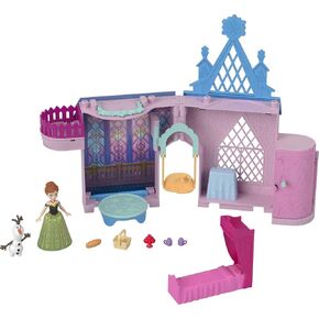 Mattel Disney Frozen Toys, Storytime Stackers Anna's Arendelle Castle, Stackable Doll House with Small Doll, Olaf & 7 Pieces, Inspired by The Movies