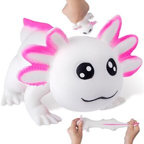 Axolotl Stress Balls for Adults and Kids (Blue), Axolotl Squishy Toys, Cute Axolotl Stress Relief Sensory Fidget Toys, Sand Filled Stretch Animal Squeeze Toys, Axolotl Squishy Ball for Boys and Girls in Saudi Arabia