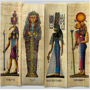 Egyptian Bookmarks for Kids History Education - Set of 10 Ancient Egypt God and Goddess Mythology Medieval Paper Bookmarks