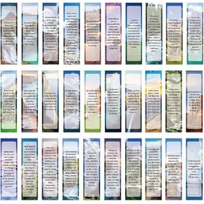 30 Pack Bible Bookmark, English Christian Verses Bookmarks, 1.5×5.9 inch Christian Bookmark Books of The Bible Bookmark Christian Gifts