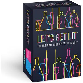Let's Get Lit Drinking Game for Adults - Includes 8 Mini Drinking Games for Parties, Game Nights and Groups - Ages 21+, 2+ Players, 30 Minute Playtime, Made by Fitz Games