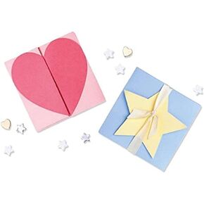 Sizzix Thinlits Die Set 5PK Box Heart & Star Card by Kath Breen, 665479, Multicolour
