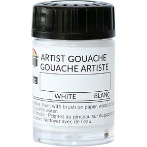 Yasutomo Niji Artist Gouache, White, 15 cc, Arts and Crafts Supplies
