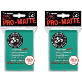 100 حافظة حماية للسطح Ultra Pro Aqua PRO-MATTE بألوان MTG القياسية (1، أزرق مائي)