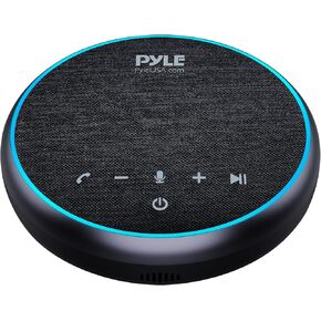 PyleUsa Conference Speaker Bluetooth Speakerphone - Multipurpose Conference & Streaming Speaker,Noise Canceling Swiss Immersive Crisp Voice Pickup for Office,Travel,Home, w/USB-C,Aux Cables - PSCN42