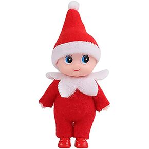 Baby Elf Mini Tiny Toddler Elves Kid Craft Babies Doll Decoration Accessories for Girls Boys Kids Adults (Red)