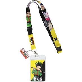 Hunter X Hunter Merch Pro Hunters ID Badge Holder Keychain Breakaway Lanyard w/Acrylic Charm