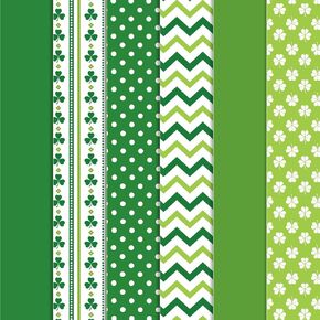 Whaline St. Patrick's Day Tissue Paper Shamrock Clover Dot Wave Pattern Wrapping Paper 13.8 x 19.7 Inch Irish Holiday Assorted Green Tissue Paper for Gift Bags Packing Party Decor, 90 Sheet