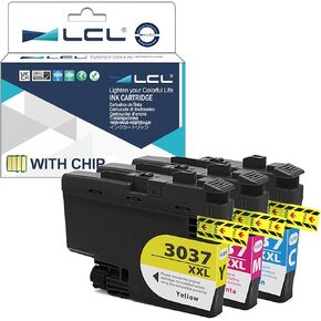 LCL Compatible Ink Cartridge Pigment Replacement for Brother LC30373PKS LC3037 XXL LC3037XXL LC3037C LC3037M LC3037Y MFC-J5845DW MFC-J5845DW XL MFC-J5945DW MFC-J6945DW MFC-J6545DW (CMY 3-Pack)