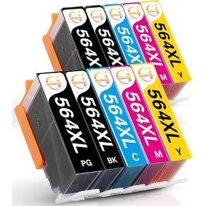Compatible Ink Cartridge Replacement for HP 564 XL 564XL High Yield (2PB/2B/2C/2M/2Y) for DeskJet 3520 3522 OfficeJet 4620 Photosmart 6525 6520 7520 5520 7510 5510 7525 Printers（10 Pack）