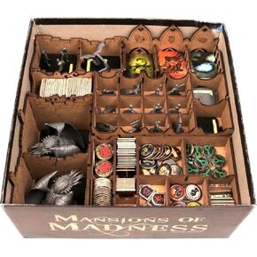 TowerRex Board Game Organizer for Mansions of Madness 2nd ed Board Game Box, Mansions of Madness 2nd ed boardgame Organizer Storage kit Set, MoM Insert Compatible with Mansions of Madness 2nd ed