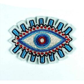 Egypt God Triangle Hand Eye Iron On Patches Embroidered Sew On Patches Custom Tactical Patches for DIY Jeans, Jacket, Kid's Clothing, Bag, Caps, Arts Craft Sew (Flower Eye)