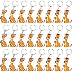 24 Pack Kangaroo Keychains Party Favors for Safari Animal Themed Baby Shower, Family Mama Baby Party, Birthday, Wedding, School Carnival Rewards, Classroom Prize