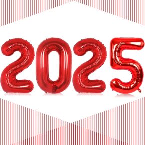 Silver 2025 Balloons, Giant 32 Inch Silver 2025 Number Balloons,2025 Happy New Year Silver Balloons for New Year Eve Party Supplies 2025, New Years Decorations 2025, Christmas, Graduations Decorations