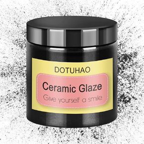 Underglaze for Ceramics, Black Ceramic Glaze Color Pigment Powder, 4 Ounces Underglaze Color Glaze Ceramic Clay Dyeing Supplies (Black, 4 oz)