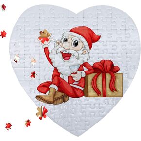10 Sets Blank Sublimation Heart-Shaped Jigsaw Puzzle with 75 Pieces DIY Heat Press Transfer Crafts Thermal Transfer Puzzle Wholesale Thermal Transfer Pearl Puzzle Blank Puzzle