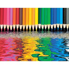 Springbok Pencil Pushers 500 piece Jigsaw Puzzle for Adults and Kids features a rainbow of colored pencils - Made in the USA with interlocking pieces that snap perfectly in place.