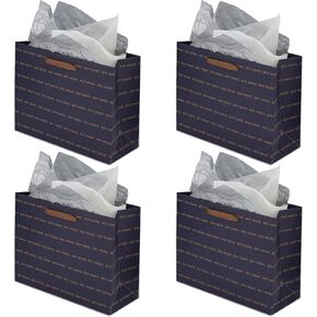 RNORRI 4Pcs Gift Bags, 13 Inch Paper Bags With Handles, Rainbow Gift Bags For Party, Birthday, Valentine's Day, Easter, Mother's Day