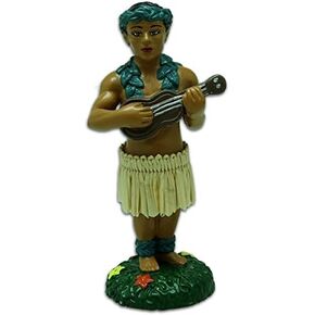 Hawaiian Hula Boy with Ukulele Miniature Dashboard Doll