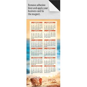 2025 Magnetic Yealy Glance Calendar, Peel and Stick Business Card Refrigerator Magnet, Great Real Estate Agent Marketing Tool, 1 oz. Postage Rate, Box of 100 (Good to Be Home)