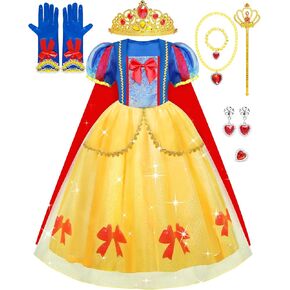 Meland Princess Dress Up for Girls, Dress Up Clothes for Girls Halloween Costumes Birthday Gift for Girls Toddlers Age 3-8