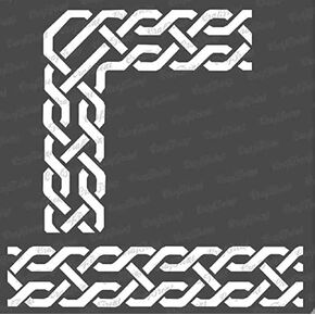 CrafTreat Reusable Celtic Border Stencils for Painting on Wood, Canvas, Paper, Fabric, Floor, Wall and Tile - Celtic Borders 1-6x6 Inches - DIY Art and Craft Stencils for Painting Borders