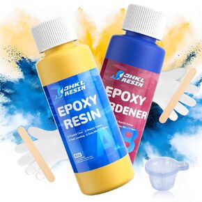 1 Gallon Crystal Clear Epoxy Resin Kit, No Bubble & Not Yellowing Epoxy Resin Gallon for Casting & Coating, Table Top, Bar Top, DIY Jewelry Making, Art Crafts, Wood & Resin to Easy Mix 1:1
