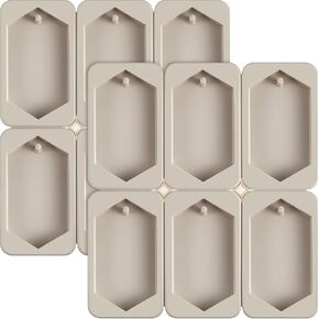 Patelai 2 Pcs Wax Silicone Molds Rectangle Wax Resin Molds Christmas Keychain Wax Mold Epoxy Casting Jewelry Making Molds with Hanging Holes for DIY Handicrafts Pendant Crafts Making (Various Style)