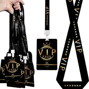 30 مجموعة من شارات PVC VIP وبطاقات المرور البلاستيكية، مثالية للوصول إلى الكواليس، والحفلات الموسيقية المنفصلة، ​​والحفلات، وأعياد الميلاد، مما يضمن حلاً عمليًا لمنظمي الأحداث. (أسود، ذهبي)