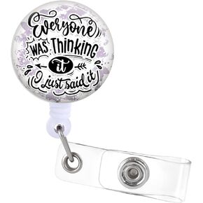 Badge Reels Holder Retractable with ID Clip for Nurse Name Tag Card Funny Sarcastic Quote Nursing Doctor Teacher Student Medical Work Office Alligator Clip ZJK668